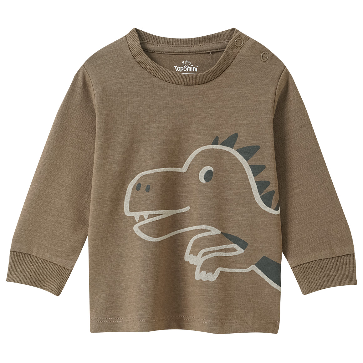 Baby Langarmshirt mit Dino-Motiv Baby Langarmshirt mit Dino-Motiv von Topomini