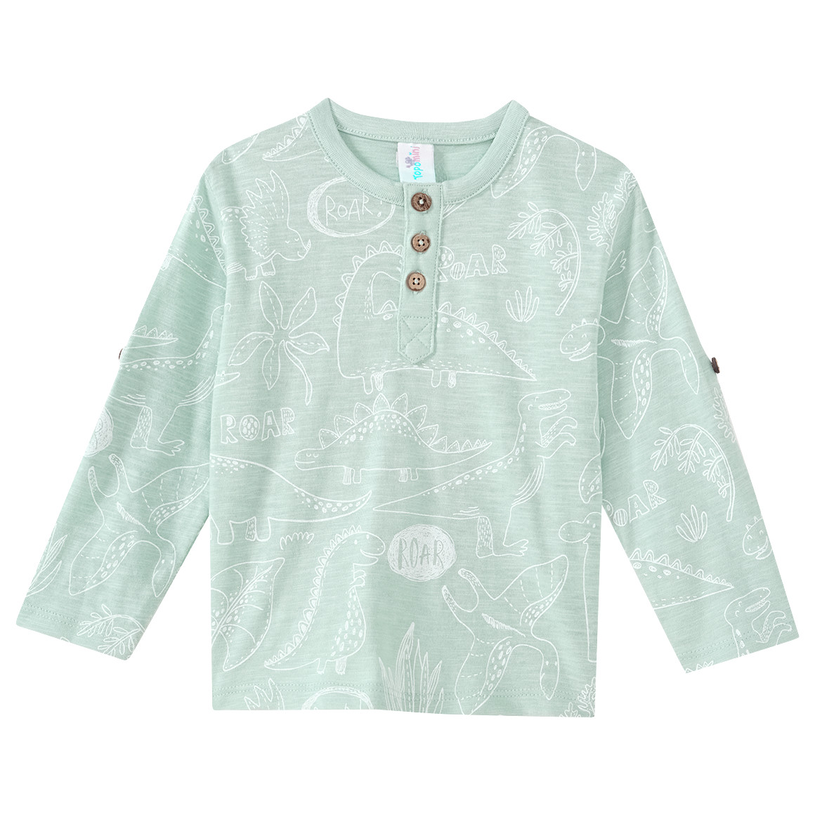 Baby Langarmshirt mit Dino-Motiven Baby Langarmshirt mit Dino-Motiven von Topomini
