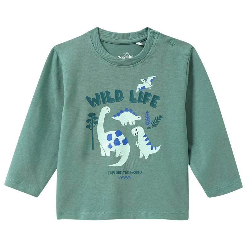 Baby Langarmshirt mit Dino-Print von Topomini