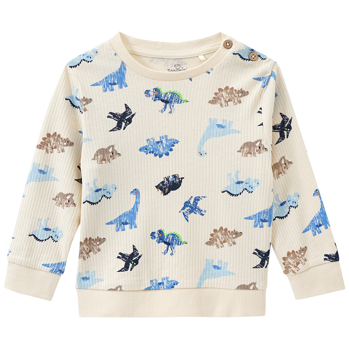 Baby Langarmshirt mit Dinosaurier-Print Baby Langarmshirt mit Dinosaurier-Print von Topomini