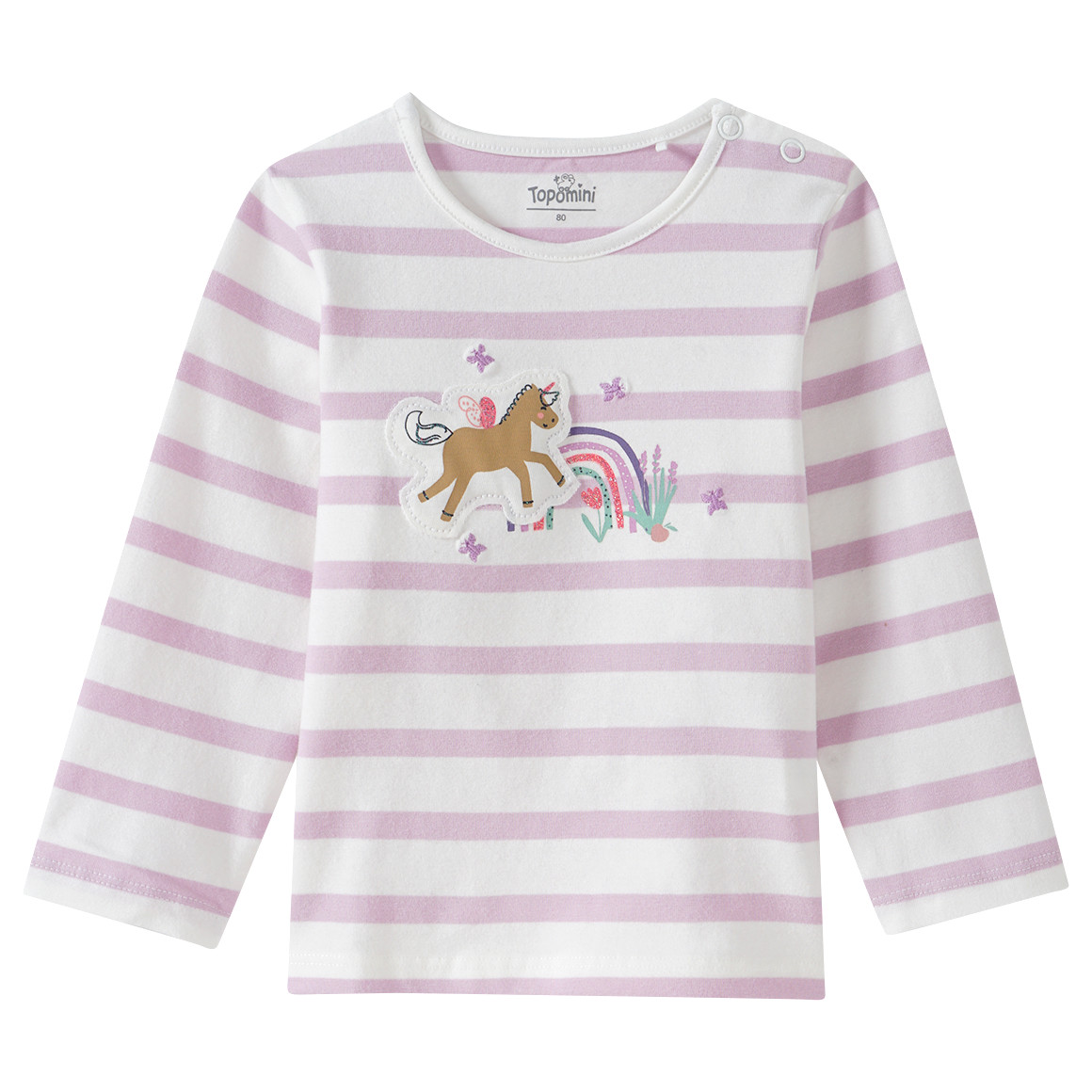 Baby Langarmshirt mit Einhorn-Motiv Baby Langarmshirt mit Einhorn-Motiv von Topomini