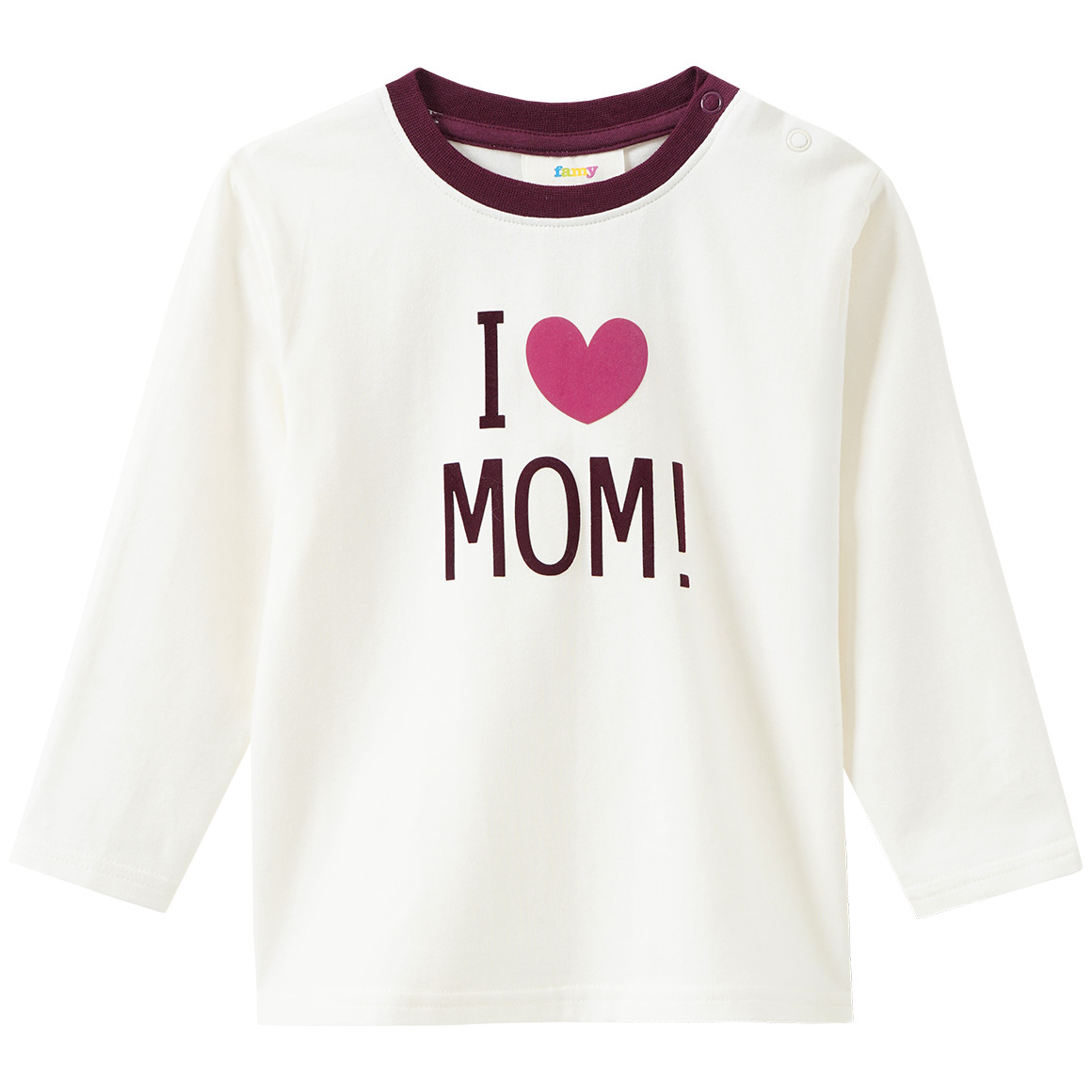 Baby Langarmshirt mit Flock-Print von Topomini
