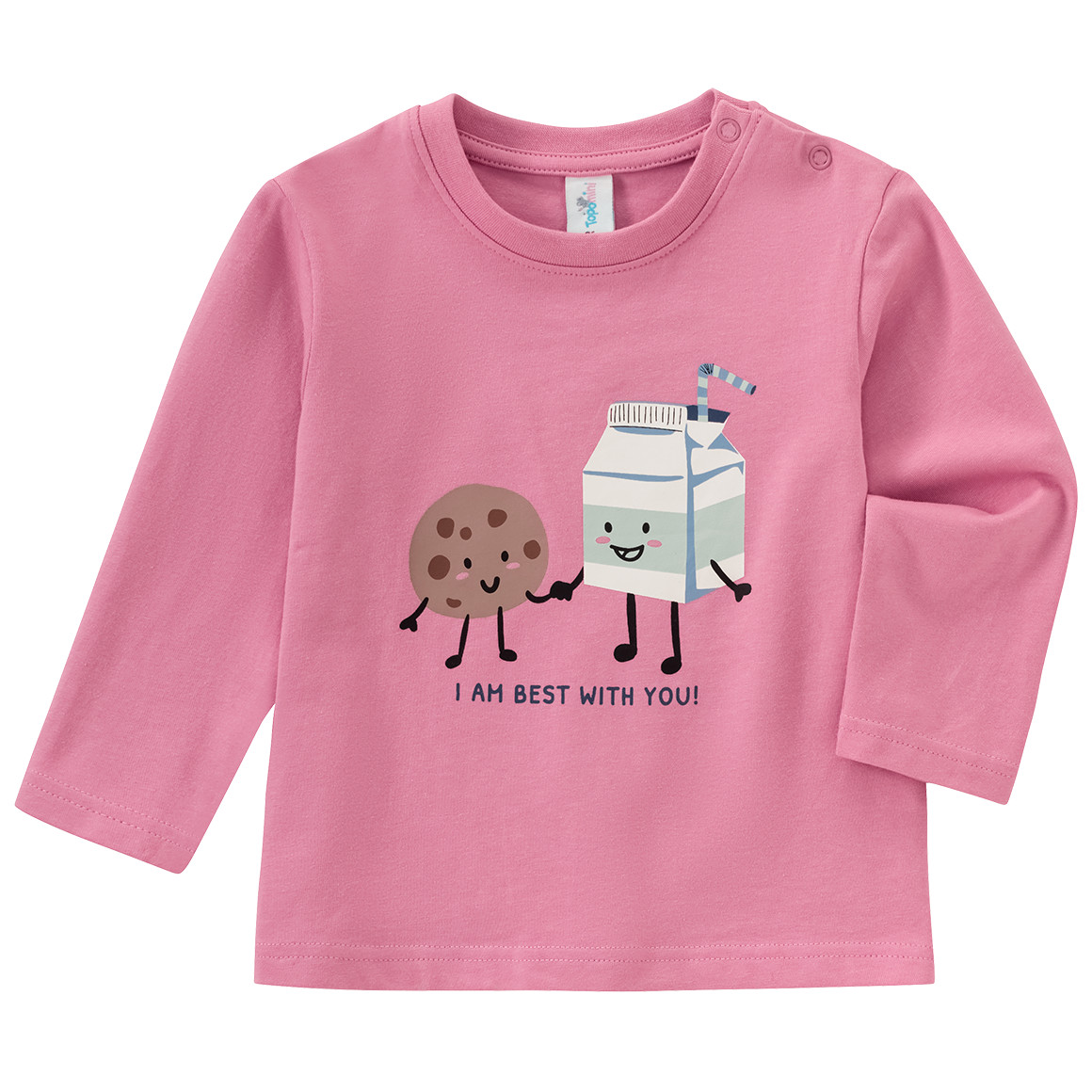 Baby Langarmshirt mit Frühstücks-Print von Topomini