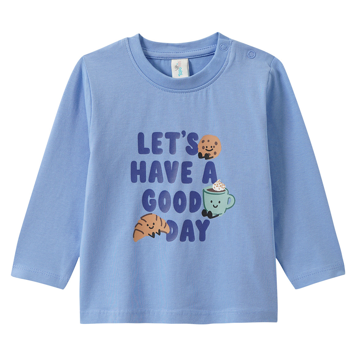 Baby Langarmshirt mit Frühstücks-Print von Topomini
