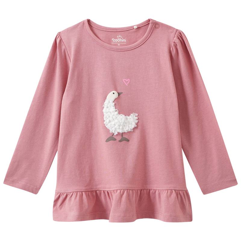 Baby Langarmshirt mit Gans-Print von Topomini