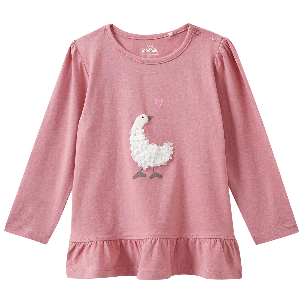 Baby Langarmshirt mit Gans-Print von Topomini
