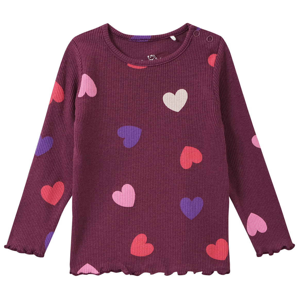 Baby Langarmshirt mit Herz-Allover von Topomini