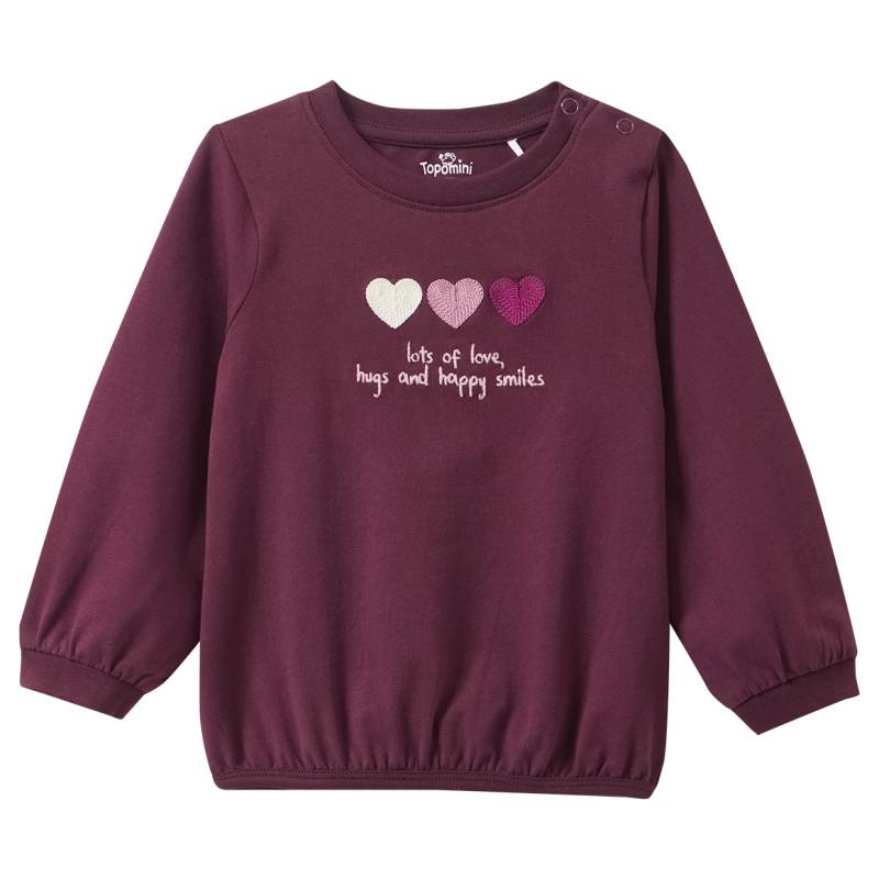Baby Langarmshirt mit Herzchen-Stickerei Baby Langarmshirt mit Herzchen-Stickerei von Topomini