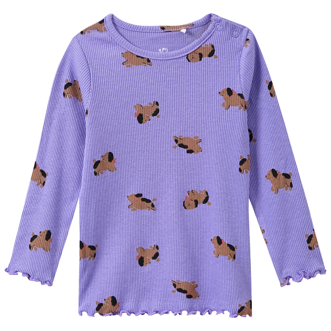 Baby Langarmshirt mit Hunde-Allover von Topomini