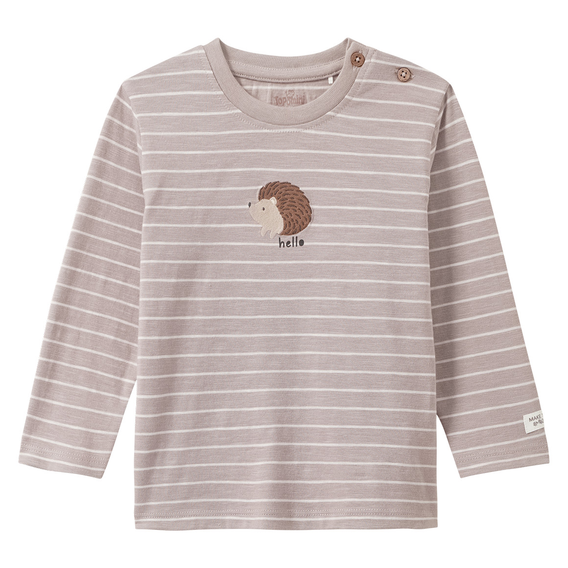 Baby Langarmshirt mit Igel-Motiv von Topomini