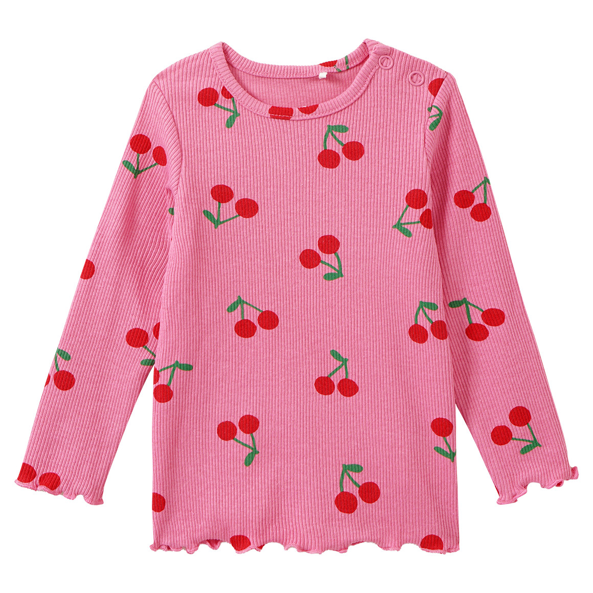 Baby Langarmshirt mit Kirsch-Allover von Topomini