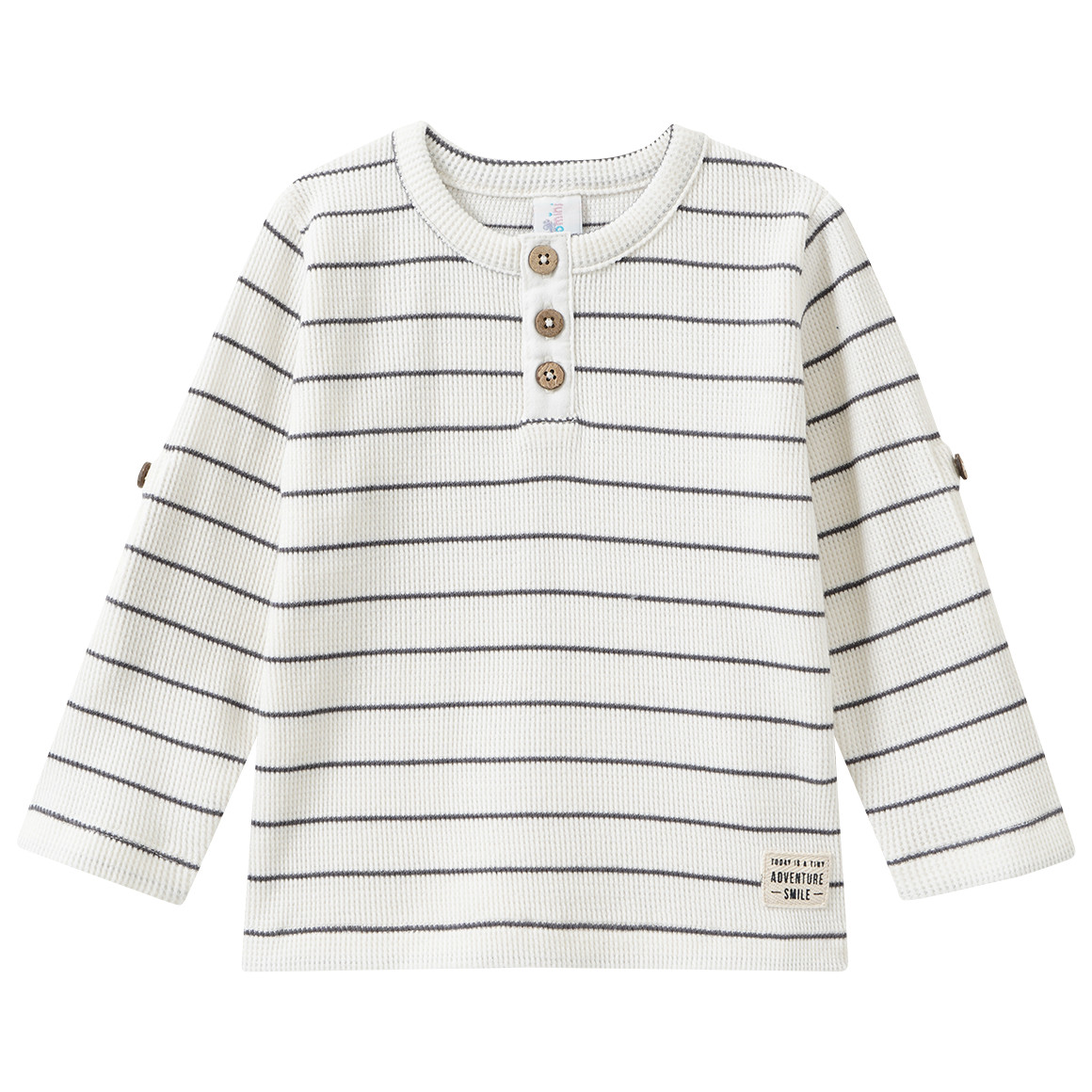 Baby Langarmshirt mit Knopfleiste von Topomini