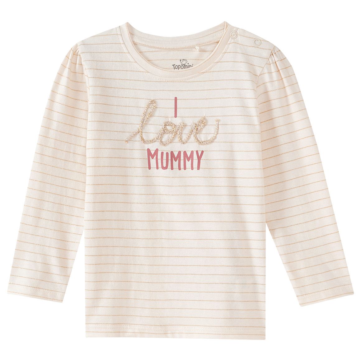Baby Langarmshirt mit Kordel-Applikation Baby Langarmshirt mit Kordel-Applikation von Topomini