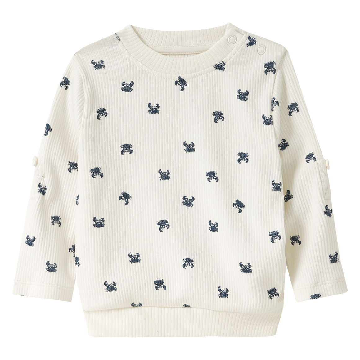 Baby Langarmshirt mit Krabben-Allover von Topomini