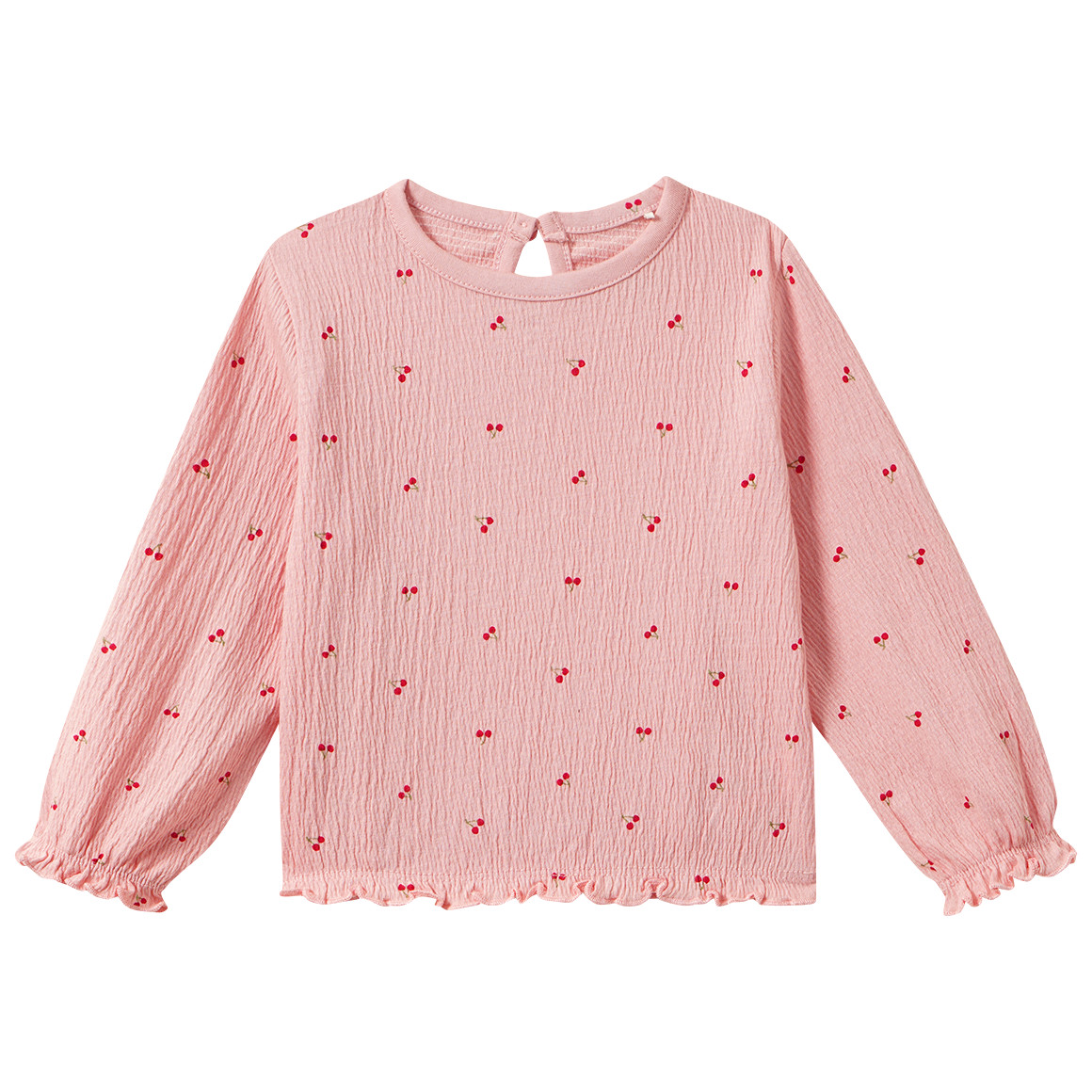 Baby Langarmshirt mit Krepp-Struktur von Topomini