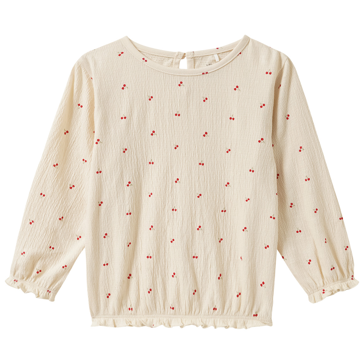 Baby Langarmshirt mit Krepp-Struktur von Topomini