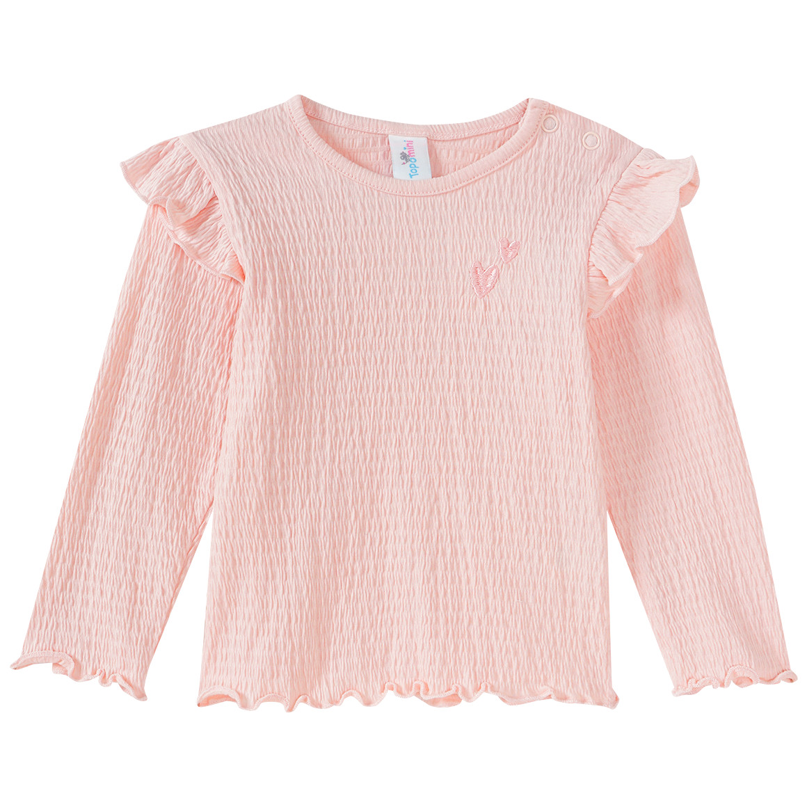 Baby Langarmshirt mit Kreppstruktur Baby Langarmshirt mit Kreppstruktur von Topomini