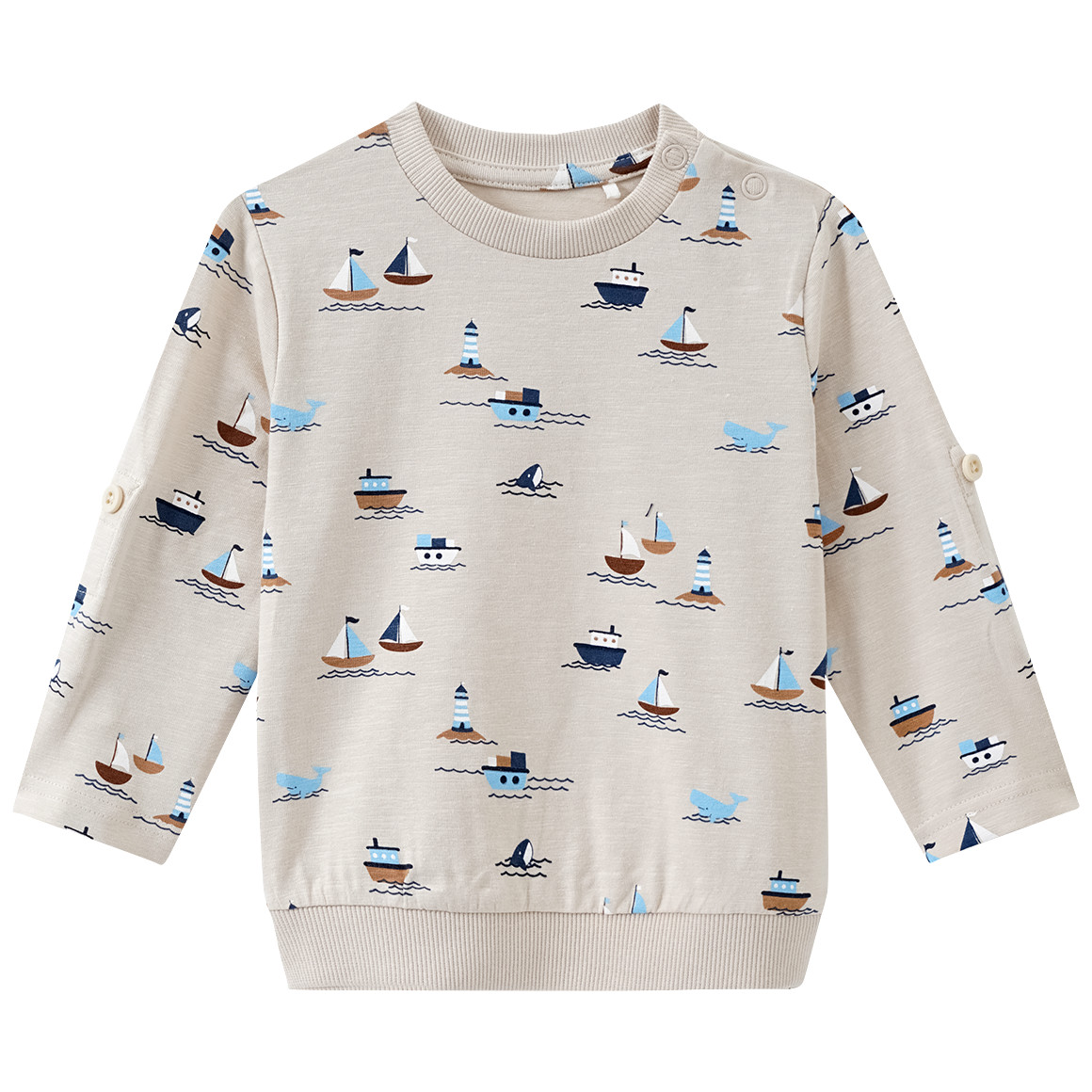Baby Langarmshirt mit Meeres-Motiven Baby Langarmshirt mit Meeres-Motiven von Topomini