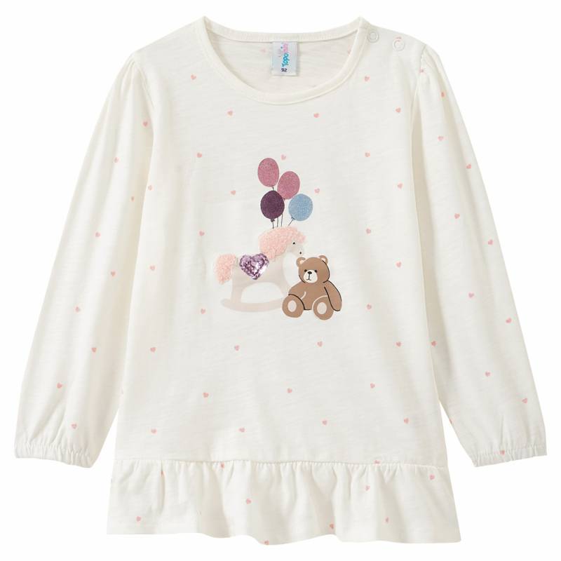 Baby Langarmshirt mit Pferde-Motiv Baby Langarmshirt mit Pferde-Motiv von Topomini