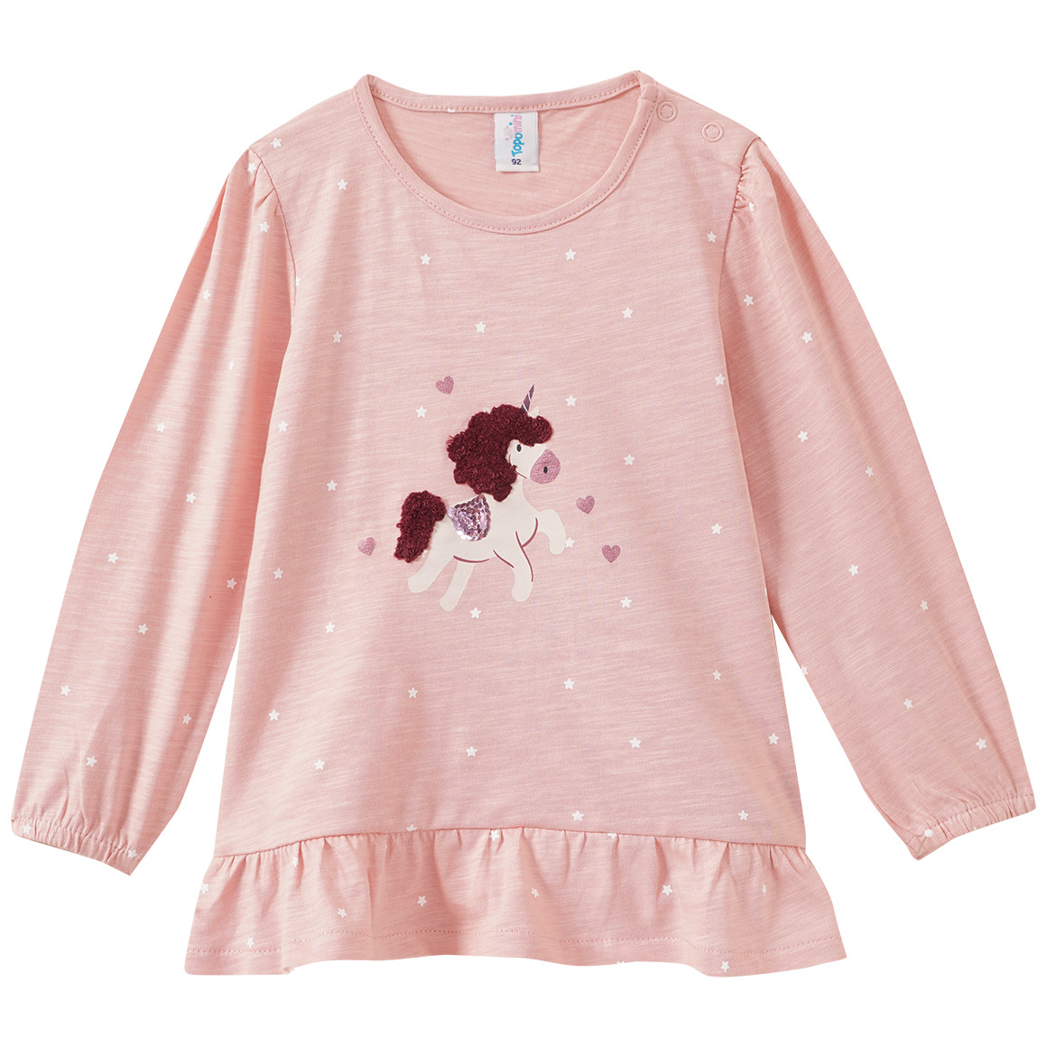 Baby Langarmshirt mit Pferde-Motiv von Topomini
