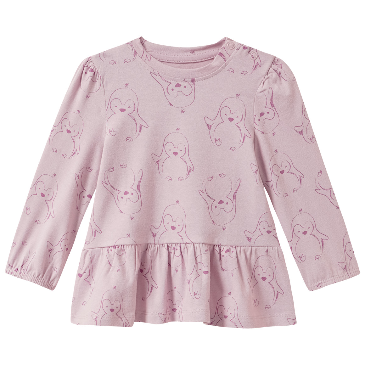 Baby Langarmshirt mit Pinguin-Motiven von Topomini