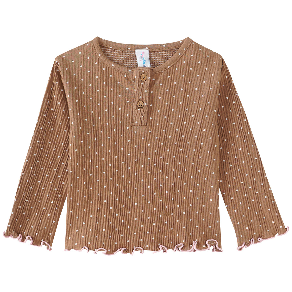 Baby Langarmshirt mit Punkte-Allover von Topomini