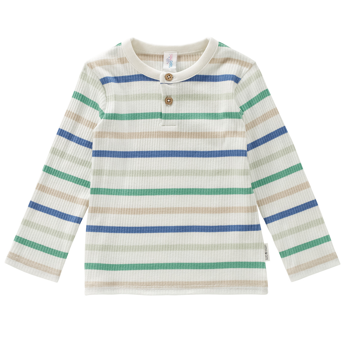 Baby Langarmshirt mit Rippstruktur Baby Langarmshirt mit Rippstruktur von Topomini