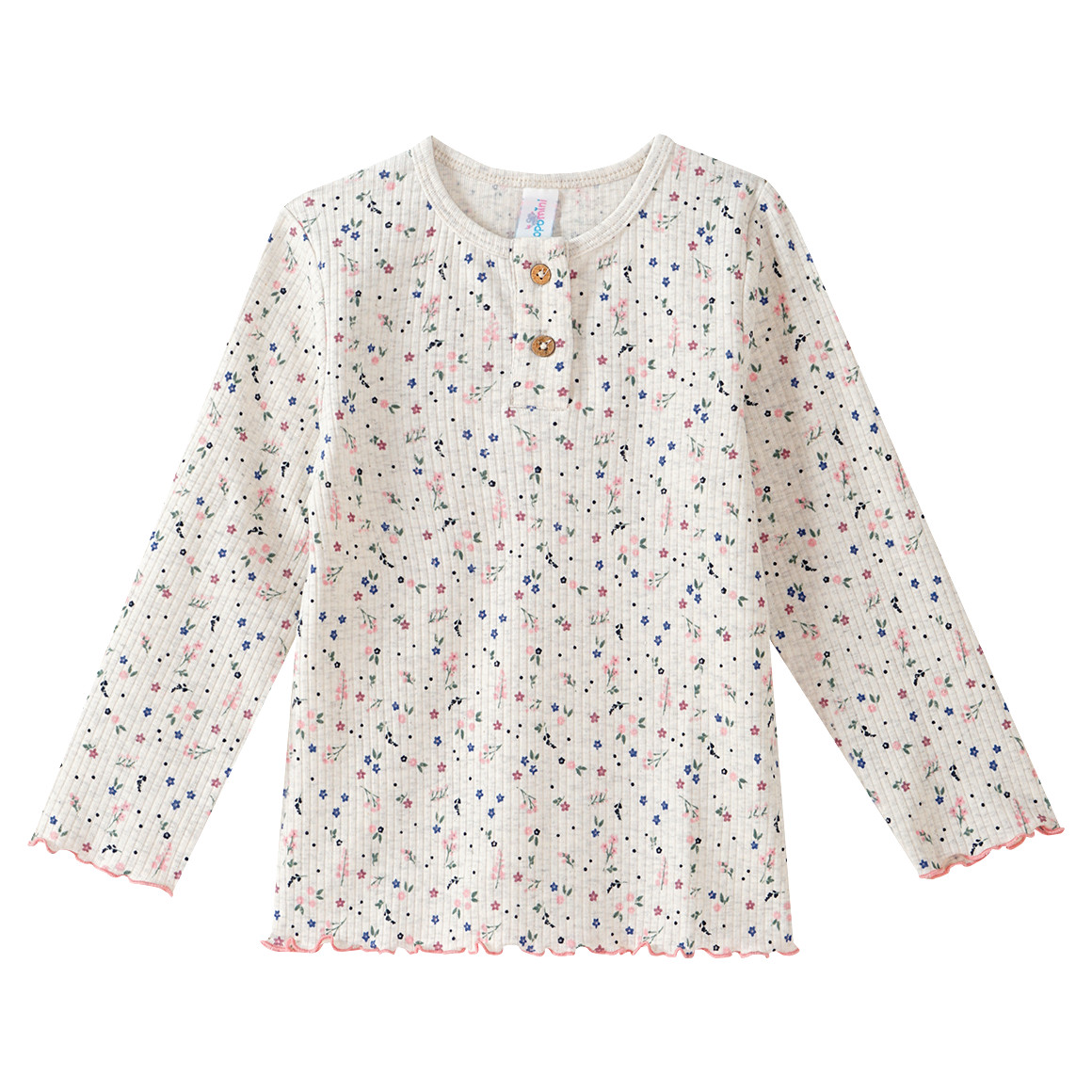 Baby Langarmshirt mit Rippstruktur von Topomini
