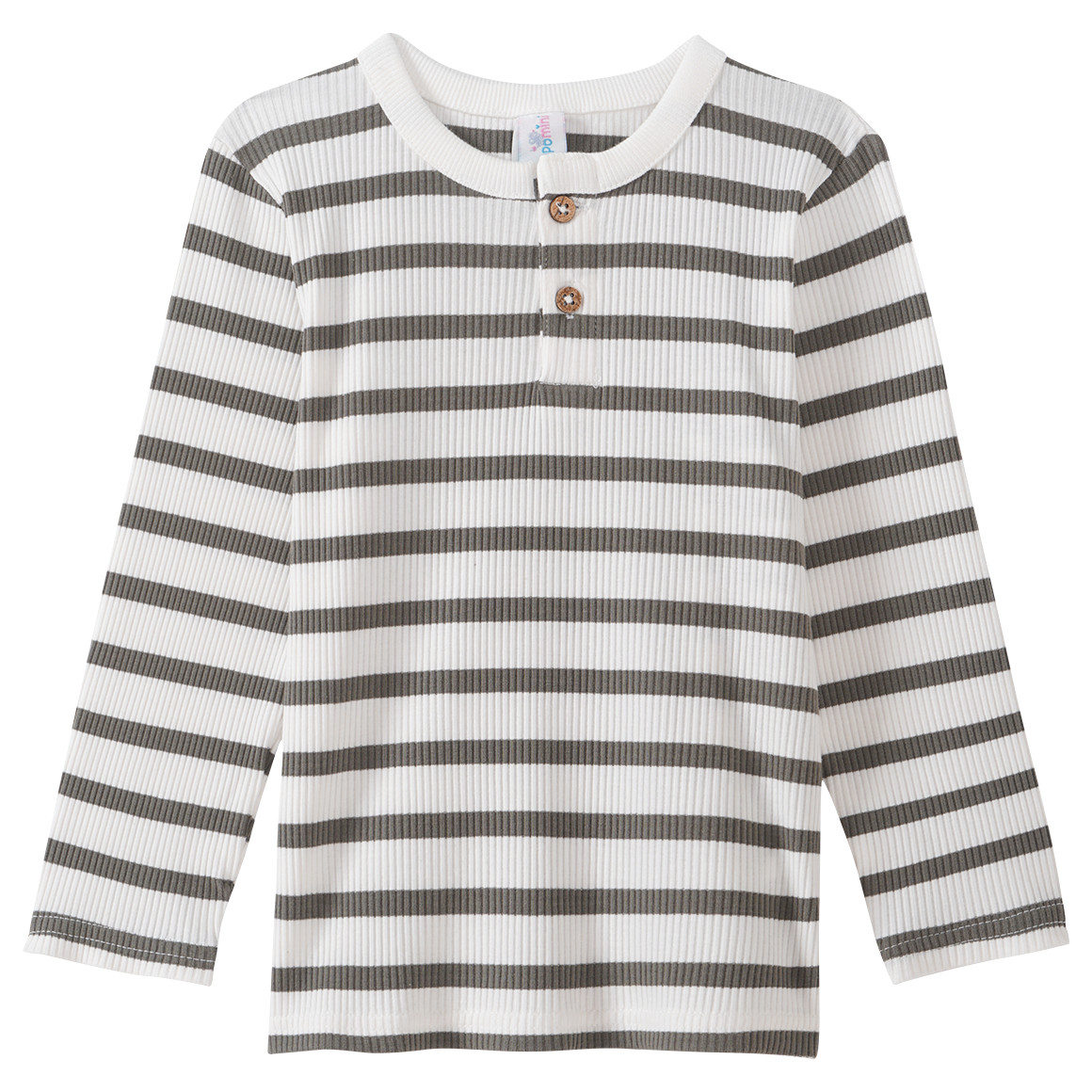 Baby Langarmshirt mit Rippstruktur Baby Langarmshirt mit Rippstruktur von Topomini