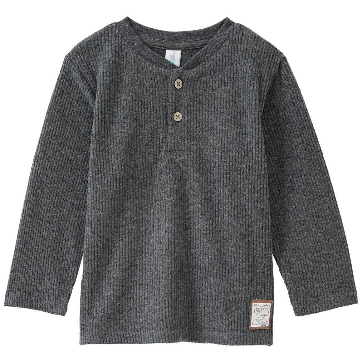 Baby Langarmshirt mit Rippstruktur von Topomini