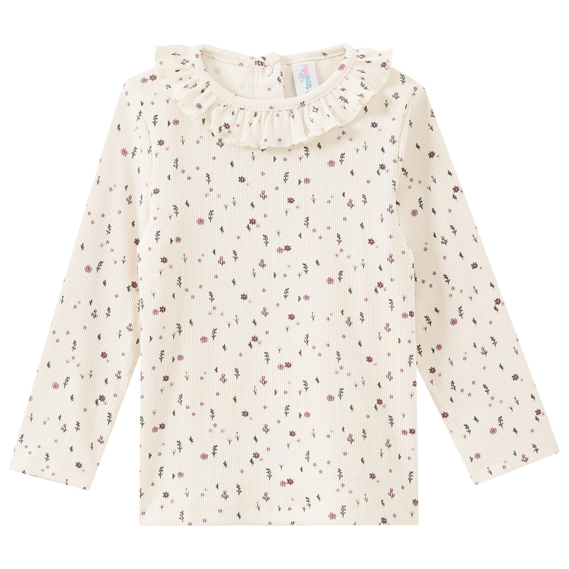 Baby Langarmshirt mit Rippstruktur Baby Langarmshirt mit Rippstruktur von Topomini