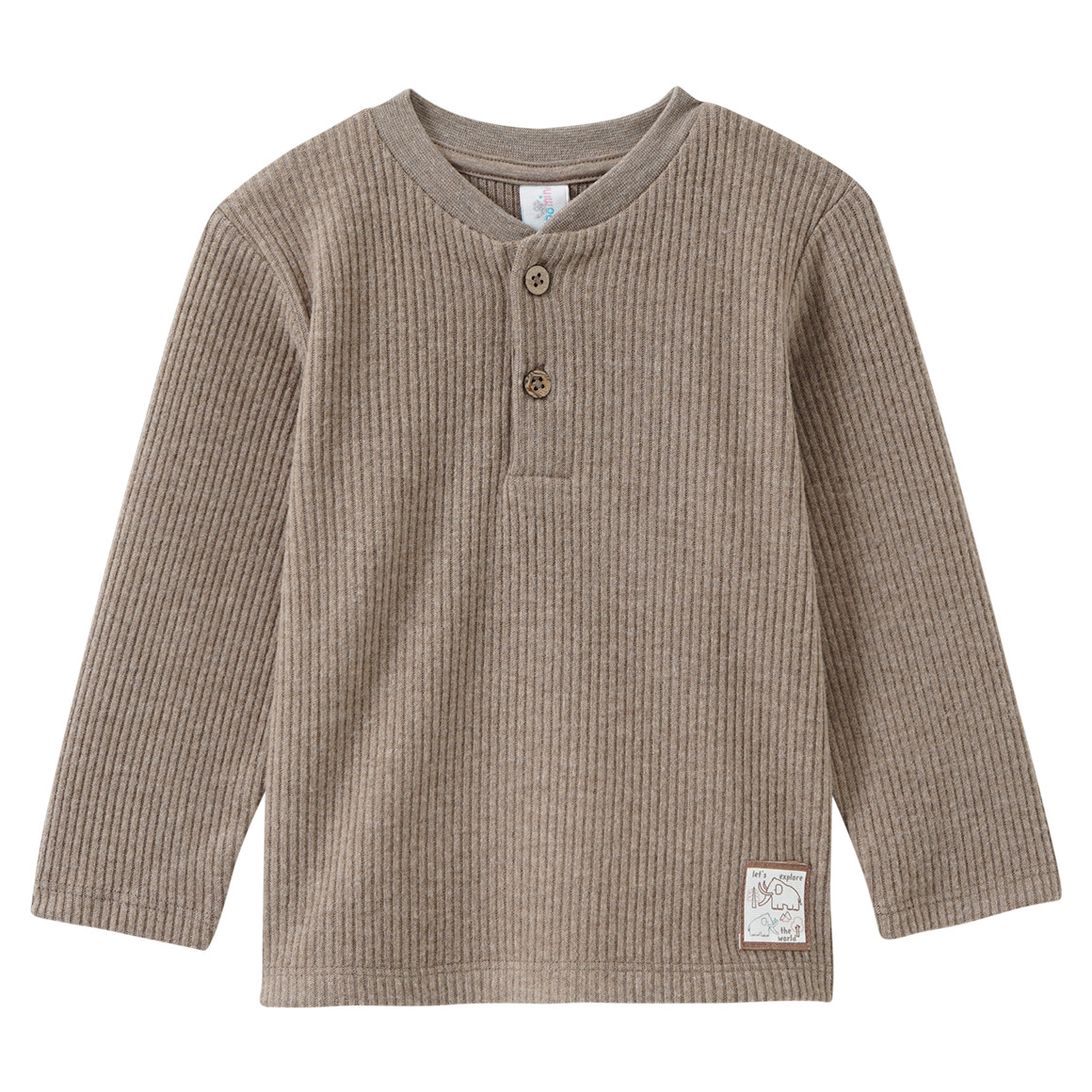 Baby Langarmshirt mit Rippstruktur von Topomini