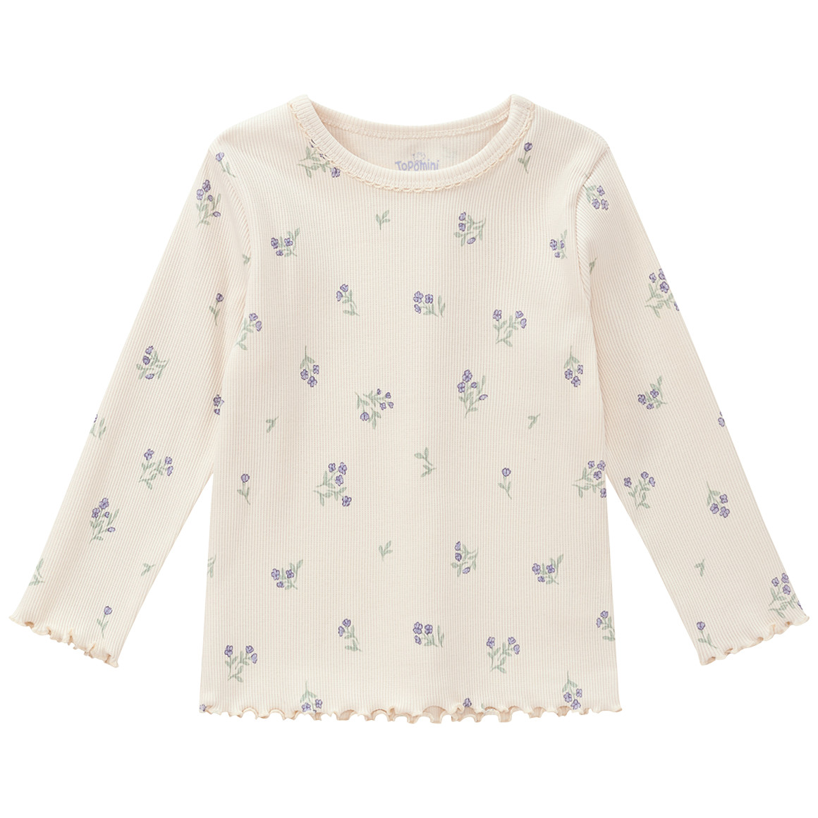 Baby Langarmshirt mit Rippstruktur von Topomini