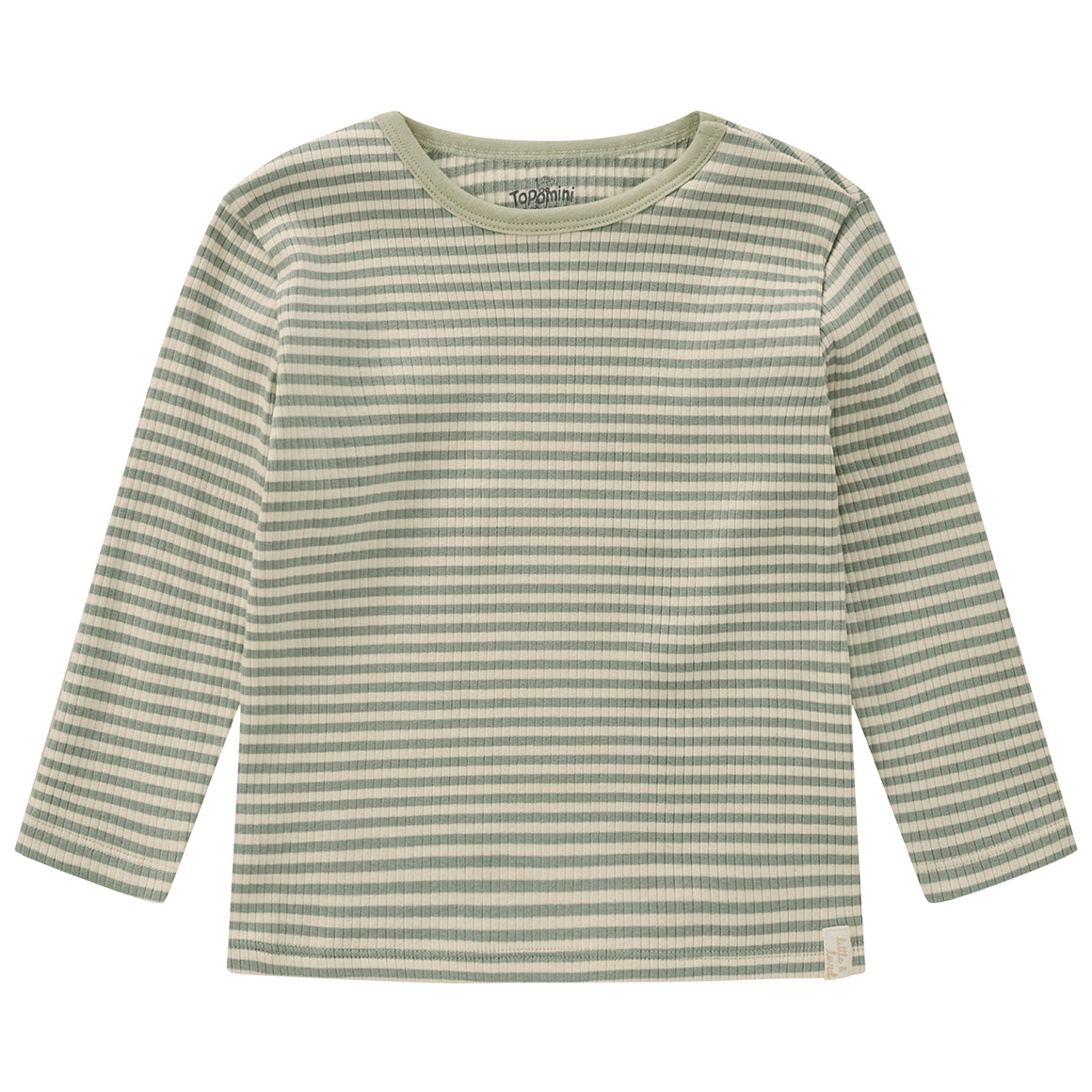 Baby Langarmshirt mit Rippstruktur von Topomini