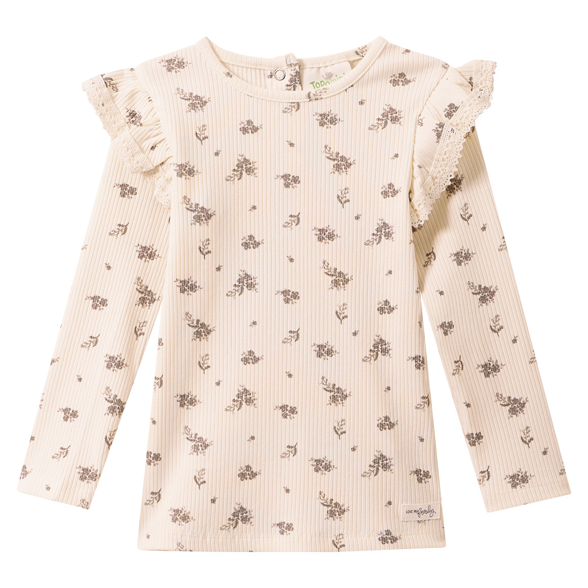 Baby Langarmshirt mit Rippstruktur von Topomini
