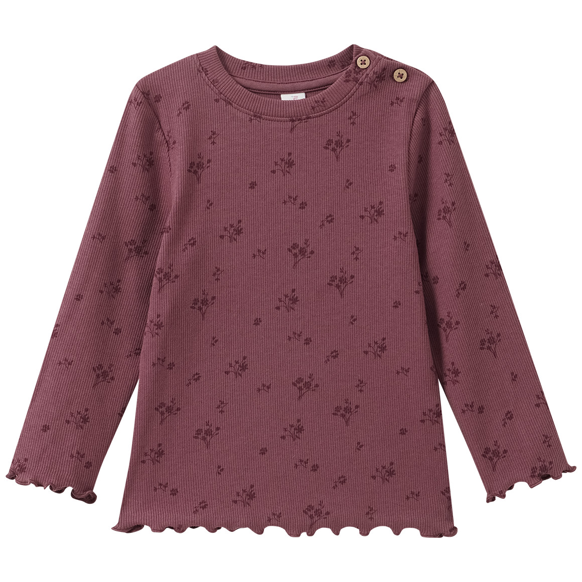 Baby Langarmshirt mit Rippstruktur Baby Langarmshirt mit Rippstruktur von Topomini