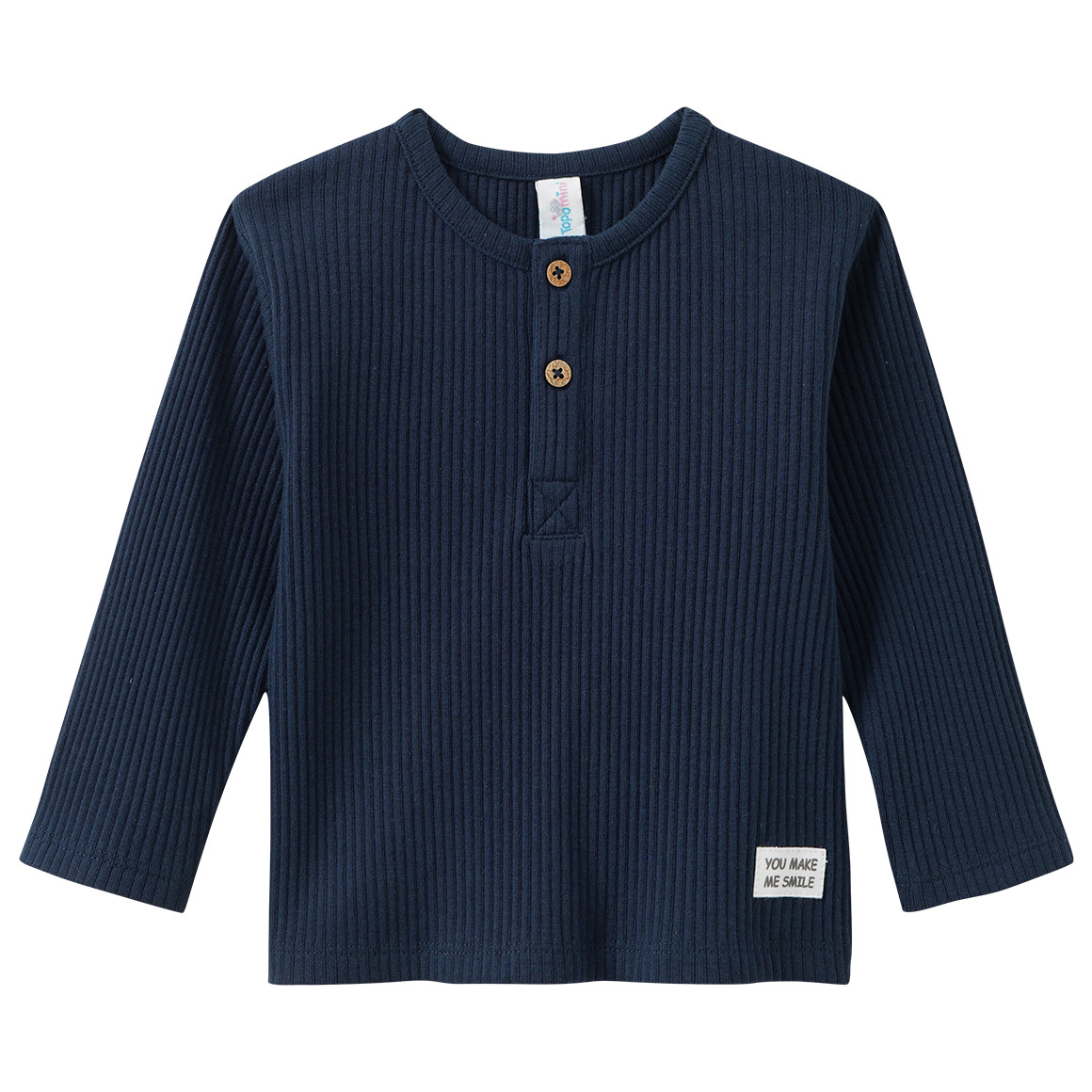 Baby Langarmshirt mit Rippstruktur von Topomini