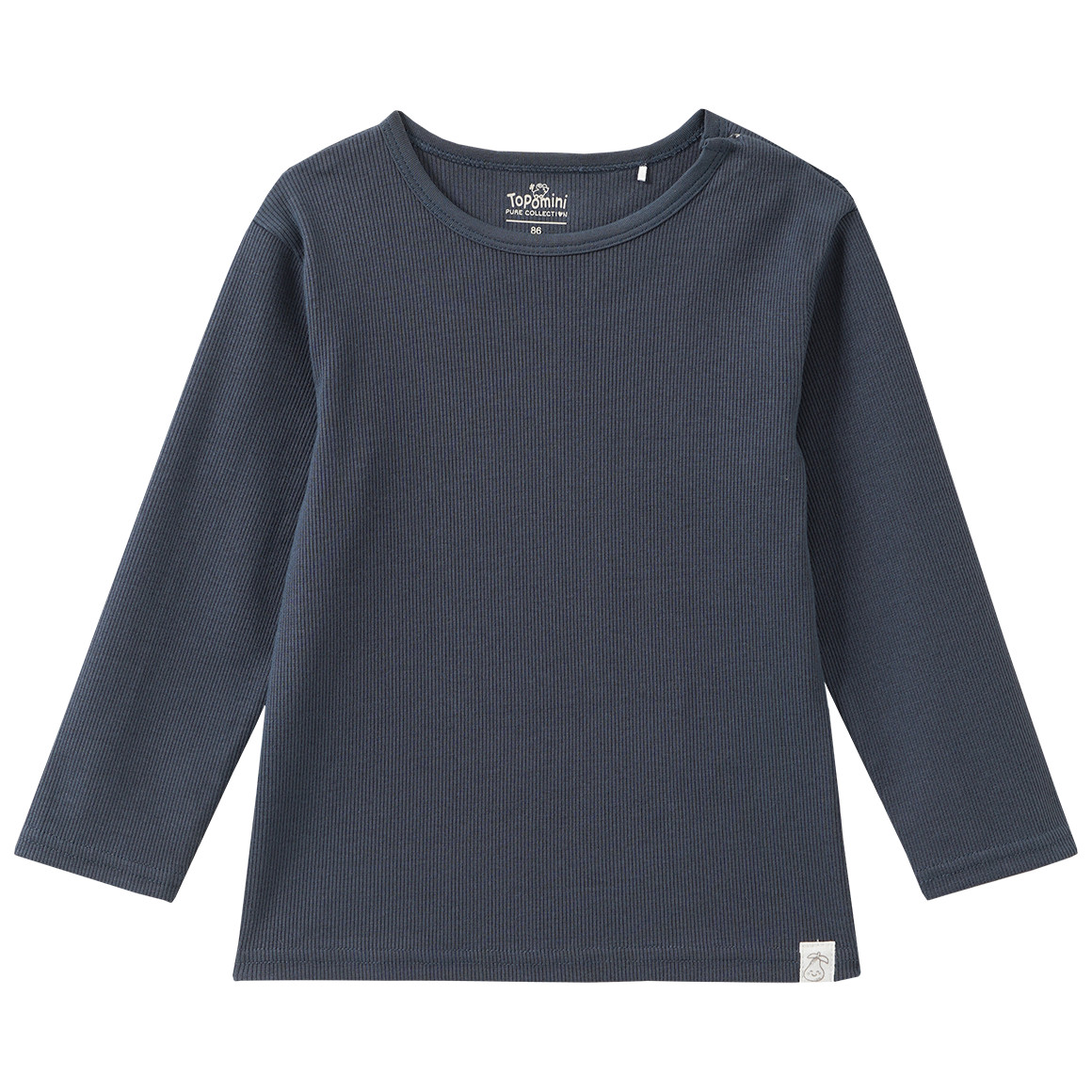 Baby Langarmshirt mit Rippstruktur von Topomini