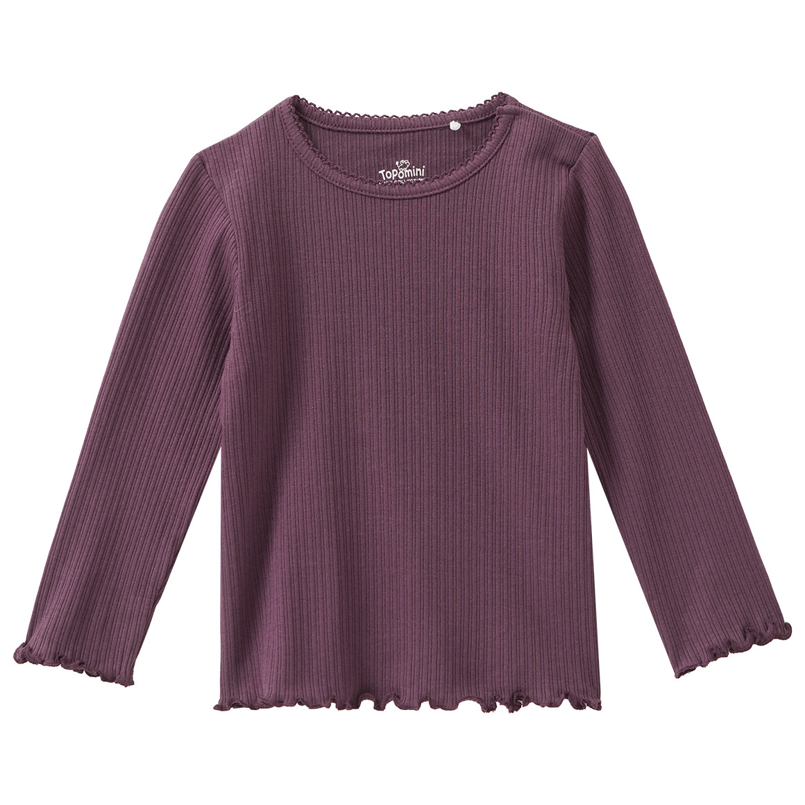Baby Langarmshirt mit Rippstruktur von Topomini