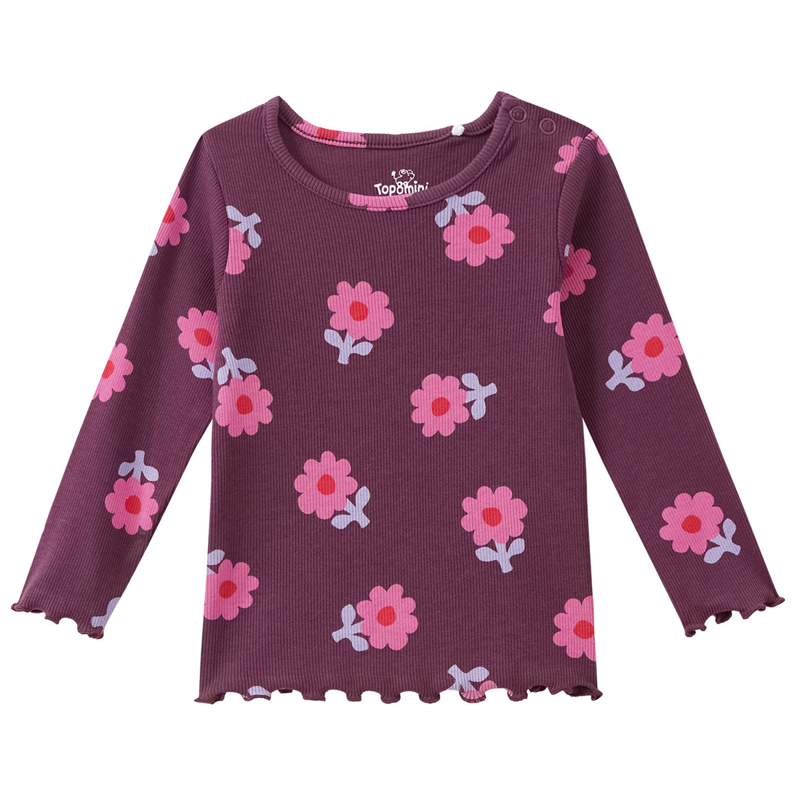 Baby Langarmshirt mit Rippstruktur von Topomini