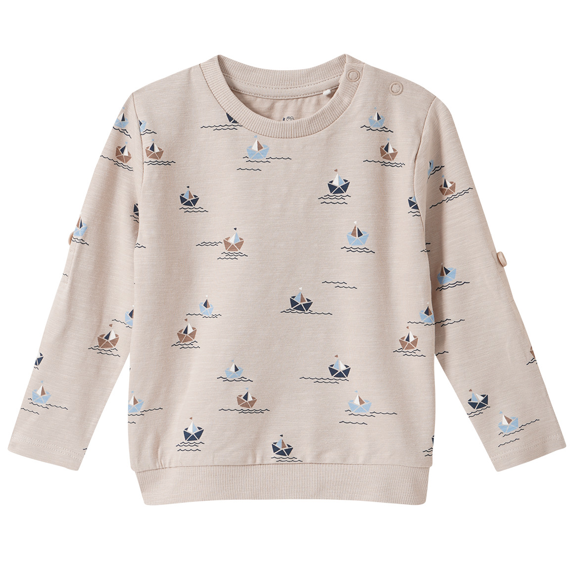 Baby Langarmshirt mit Schiff-Motiven von Topomini