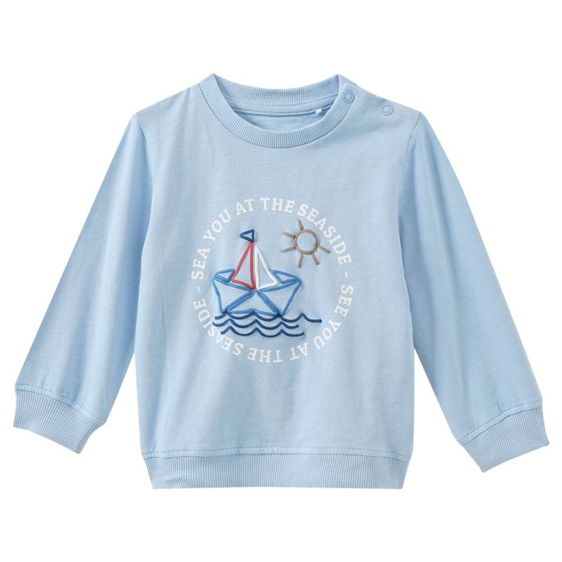 Baby Langarmshirt mit Schiff-Print von Topomini