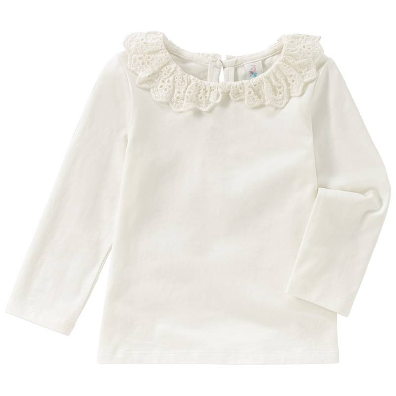 Baby Langarmshirt mit Spitzenkragen von Topomini