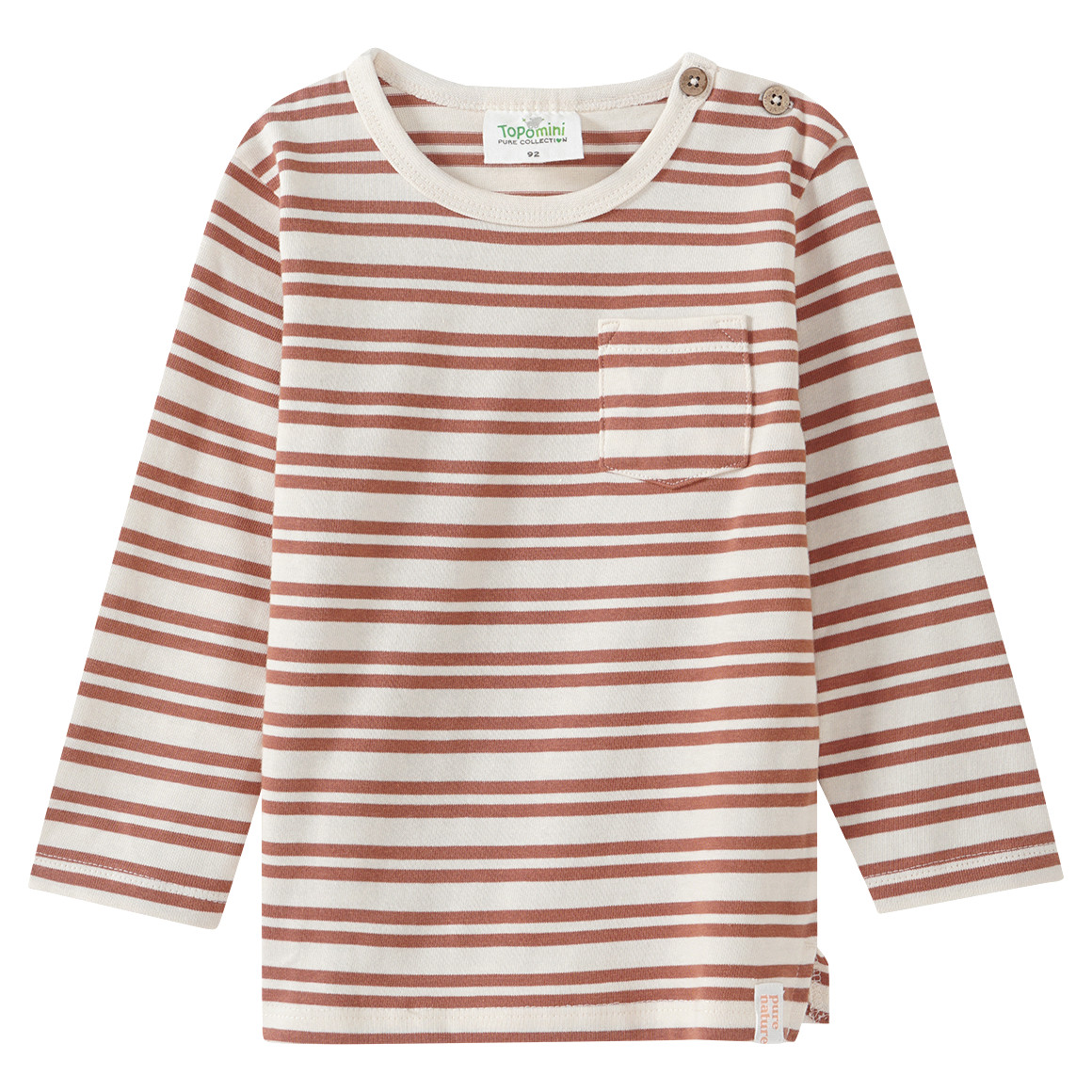 Baby Langarmshirt mit Streifen Baby Langarmshirt mit Streifen von Topomini