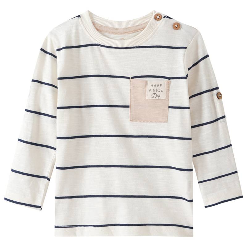 Baby Langarmshirt mit Streifen von Topomini