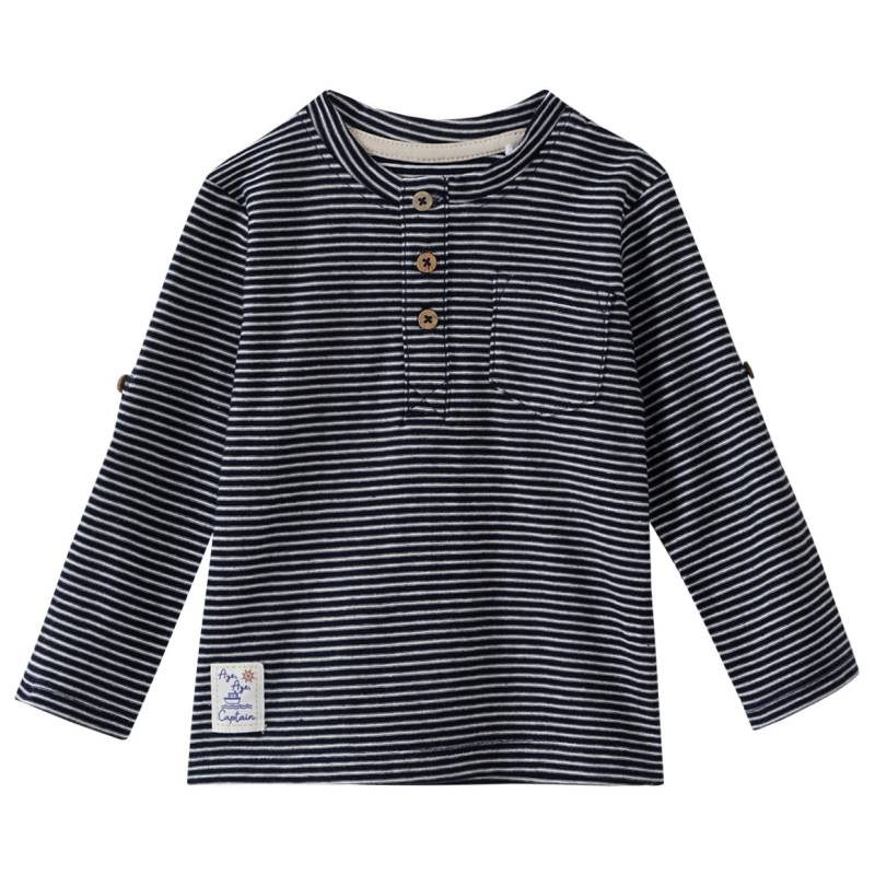 Baby Langarmshirt mit Streifen von Topomini