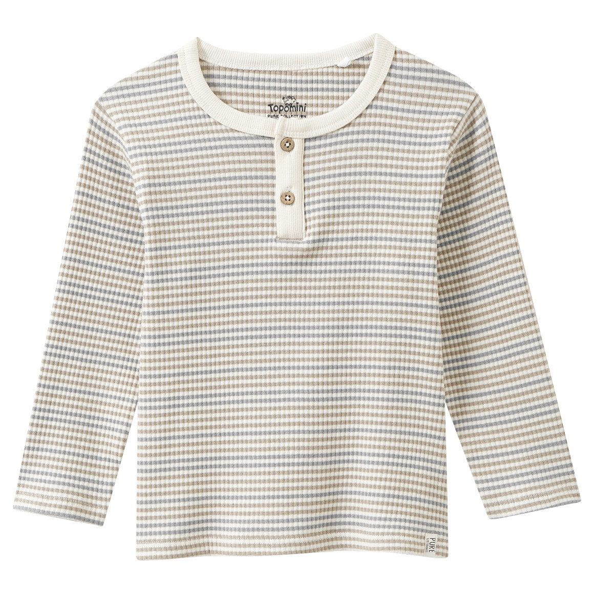 Baby Langarmshirt mit Streifen von Topomini