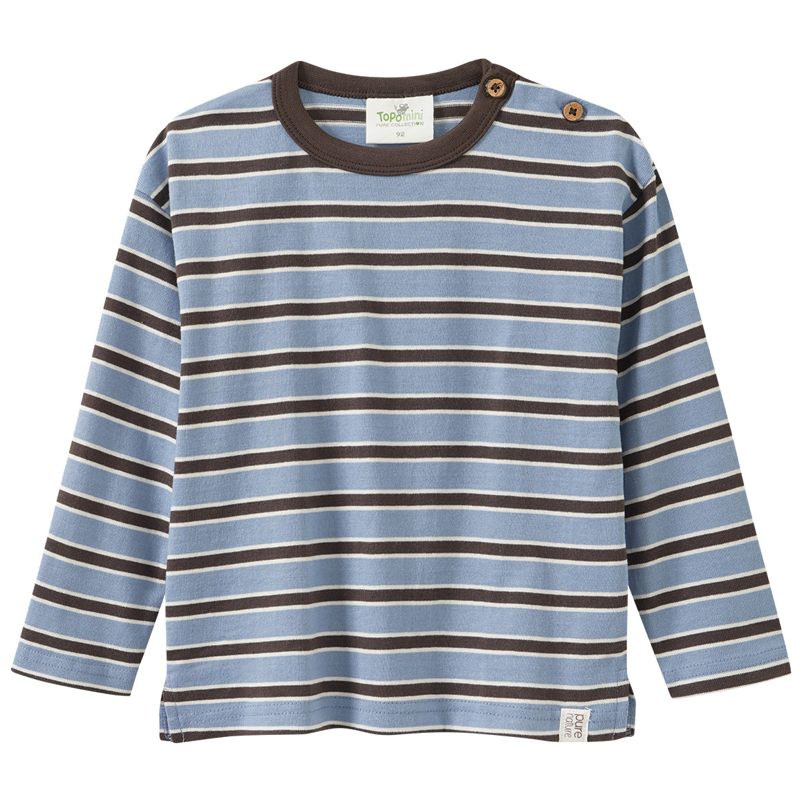 Baby Langarmshirt mit Streifen von Topomini