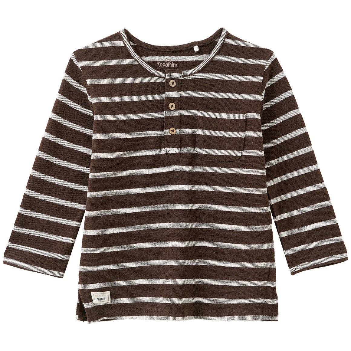 Baby Langarmshirt mit Streifenmuster Baby Langarmshirt mit Streifenmuster von Topomini