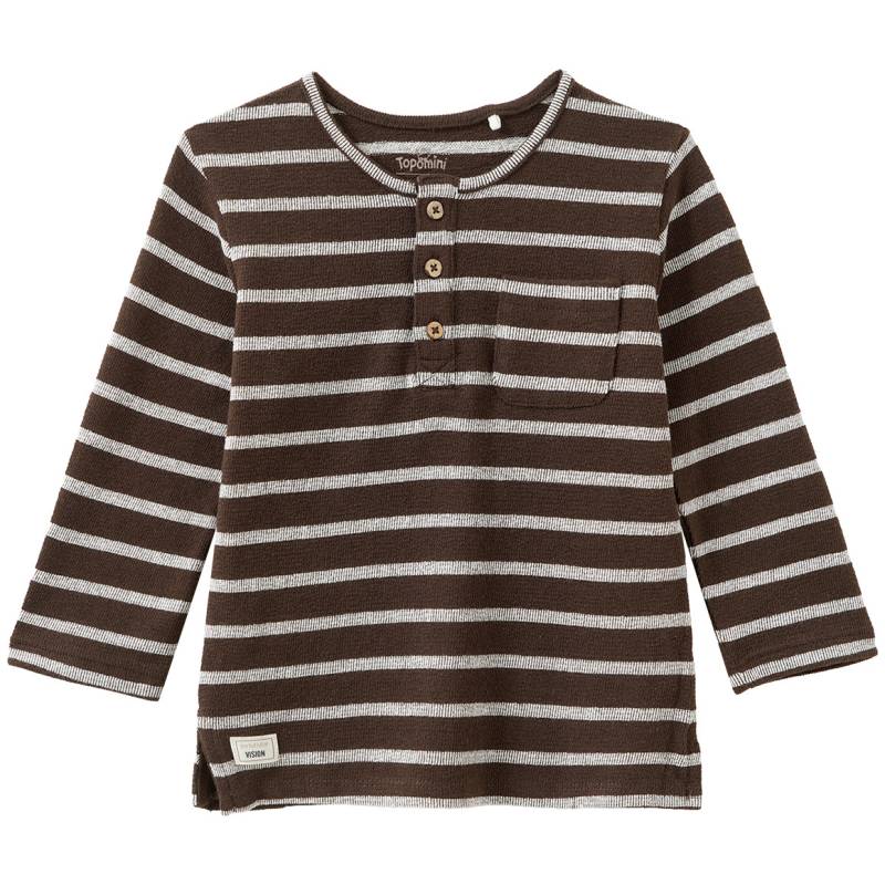 Baby Langarmshirt mit Streifenmuster Baby Langarmshirt mit Streifenmuster von Topomini